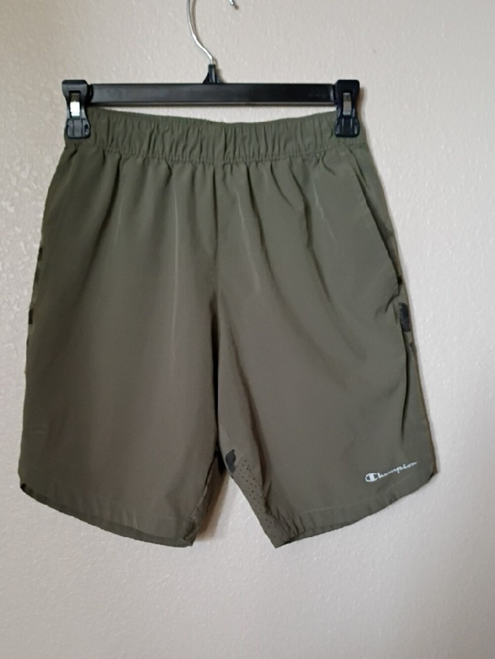 Champion Men's Olive Green Athletic Shorts - Picture 6 of 7
